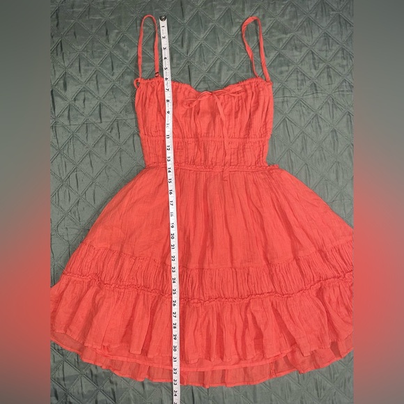 FREE PEOPLE "Taking Sides" Backless Mini Dress in Red Mango, Size Small, NWT - Picture 10 of 14